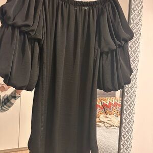 River Island Black Puff Sleeve Blouse